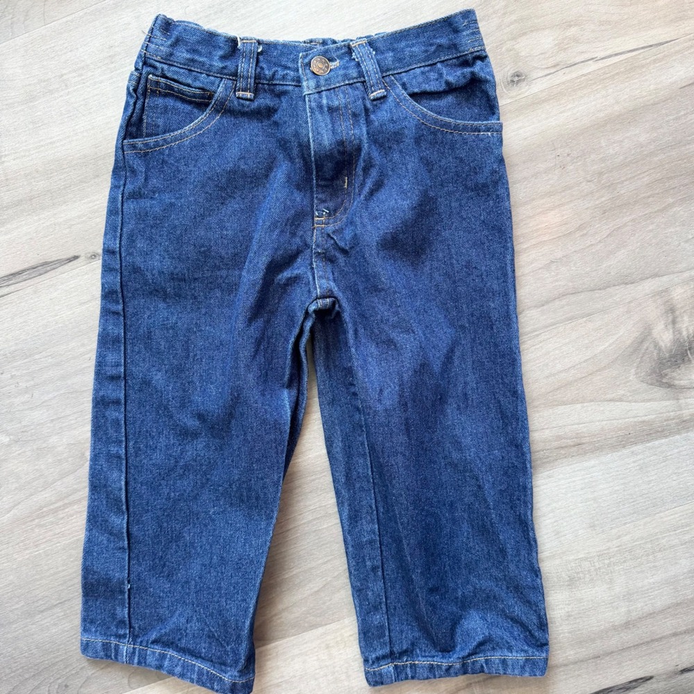 Brooklyn Express Boys Vintage Dark Wash Straight Leg Denim Jeans 3T
